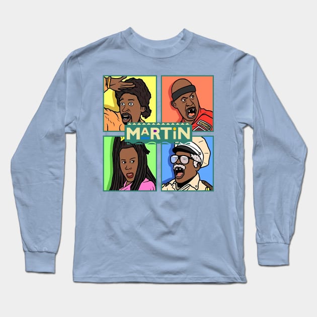 martin cartoon comedy Long Sleeve T-Shirt by masbroprint